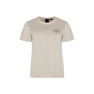 PINKO Embellished Logo T-Shirt Women IVORY T-Shirts & Tops